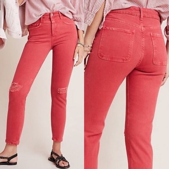 NWT Anthropologie Pilcro & The Letterpress High-Rise Slim Ankle Denim 26 Skinny - Picture 3 of 10